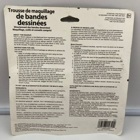 Fun World Comic Strip Make-Up Kit Halloween Costume Makeup - Picture 2 of 2